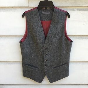 Ted Baker men’s wool blend vest waistcoat 2 S deer